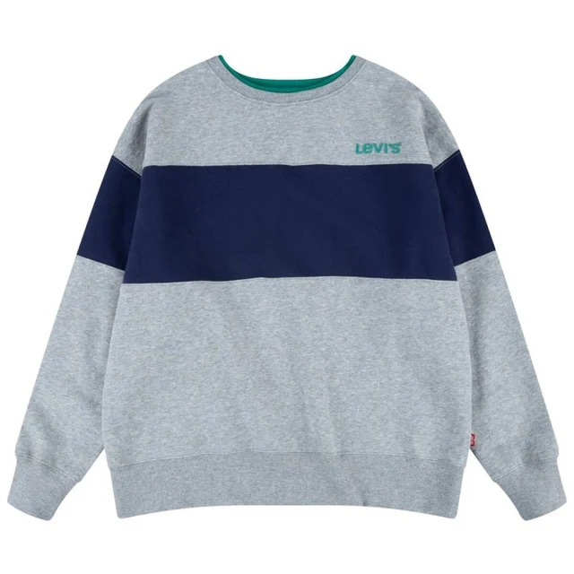 Children’s Sweatshirt without Hood Colorblock Crewneck Light grey