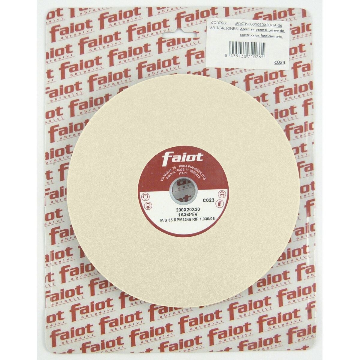 Abrasive wheel 9A-60 200 mm White