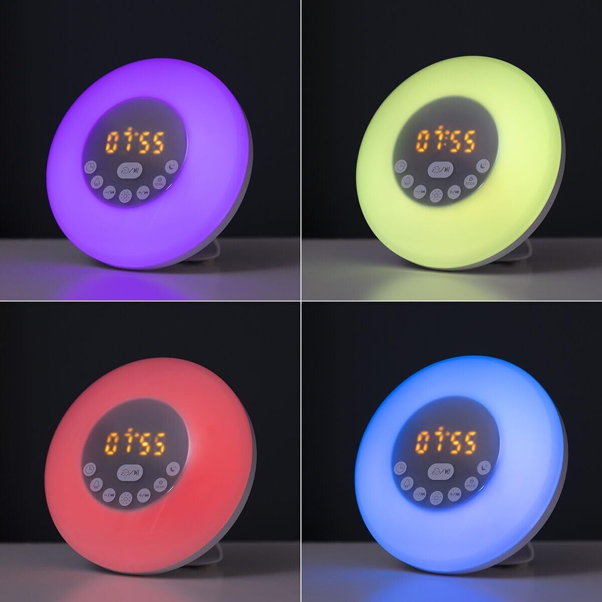 Rechargeable Sunrise Alarm Clock with Speaker White (Refurbished B)