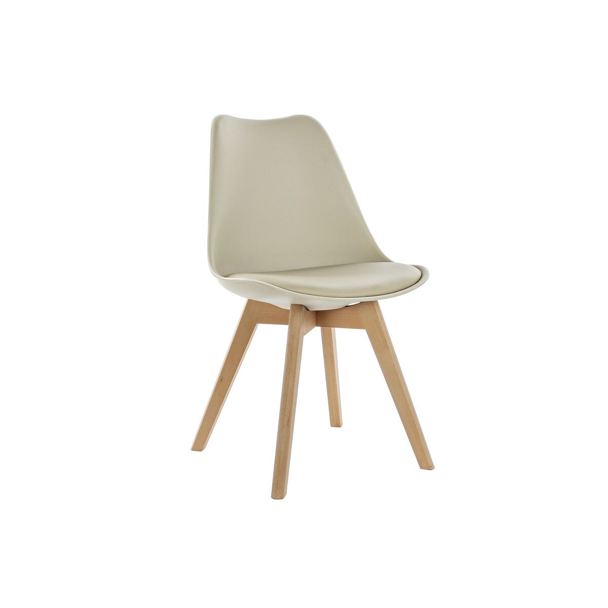 Chair Beige Natural Foam polypropylene beech wood Polyurethane 48 x 54 x 82 cm 48 x 55 x 83 cm