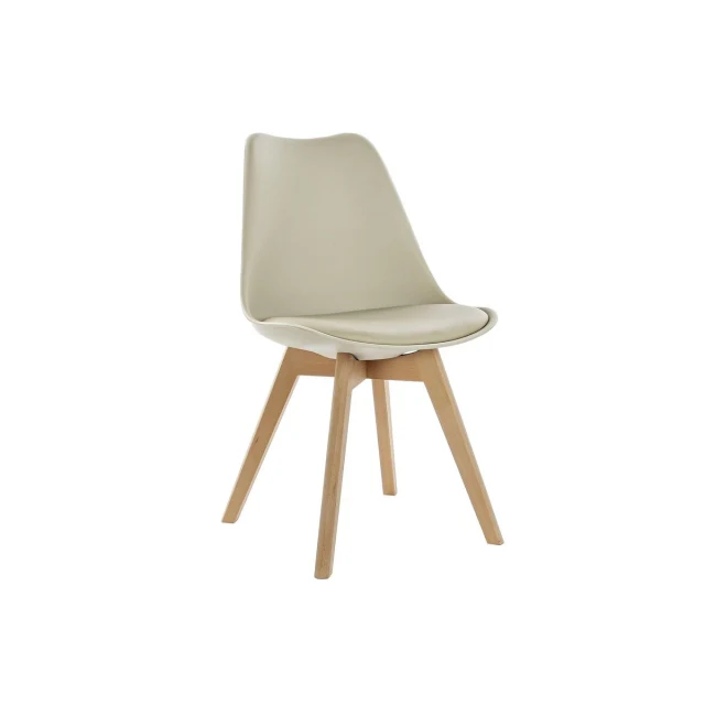 Chair Beige Natural Foam polypropylene beech wood Polyurethane 48 x 54 x 82 cm 48 x 55 x 83 cm