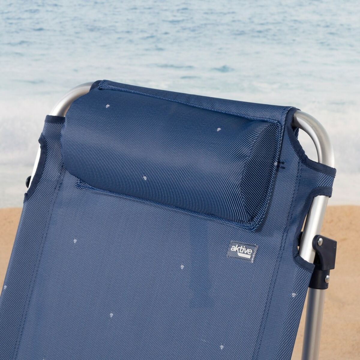 Beach Chair Foldable Navy Blue 51 x 76 x 45 cm (2 Units)