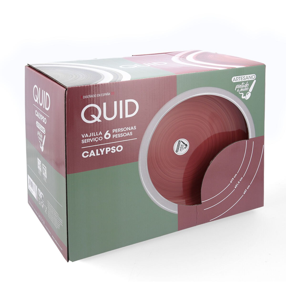 Tableware Calypso Red Ceramic 18 Pieces
