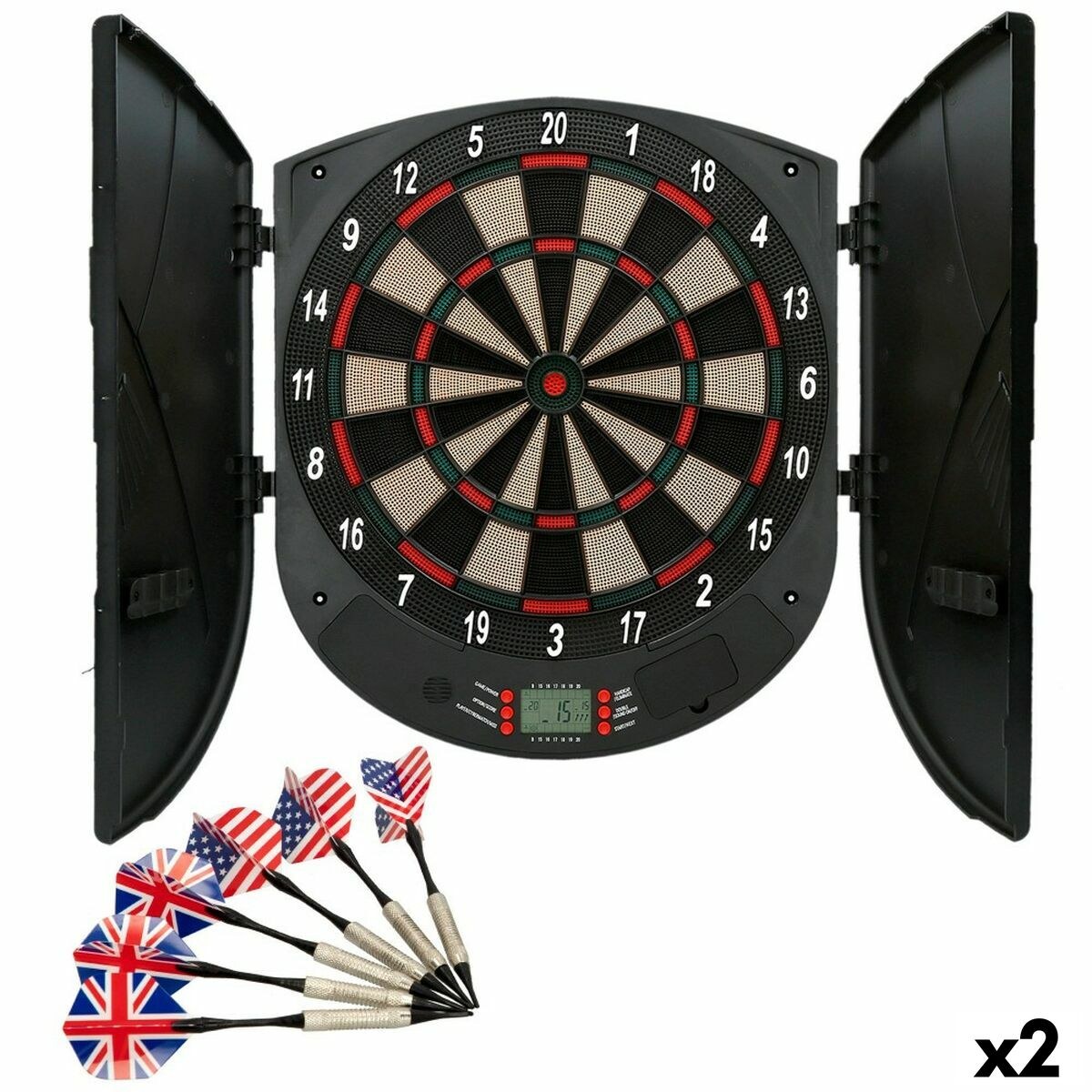 Electronic Dartboard 45 x 50 x 4,5 cm (2 Units)