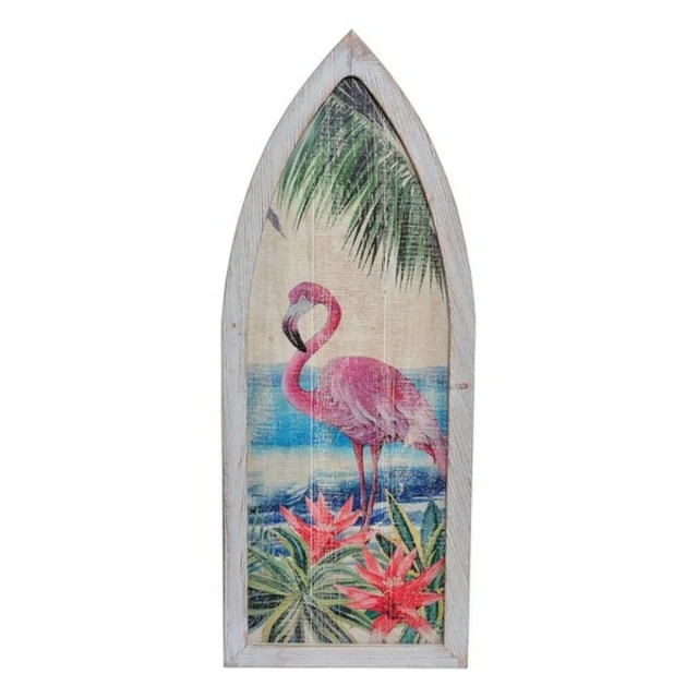 Pink Flamingo DKD wooden wall decoration