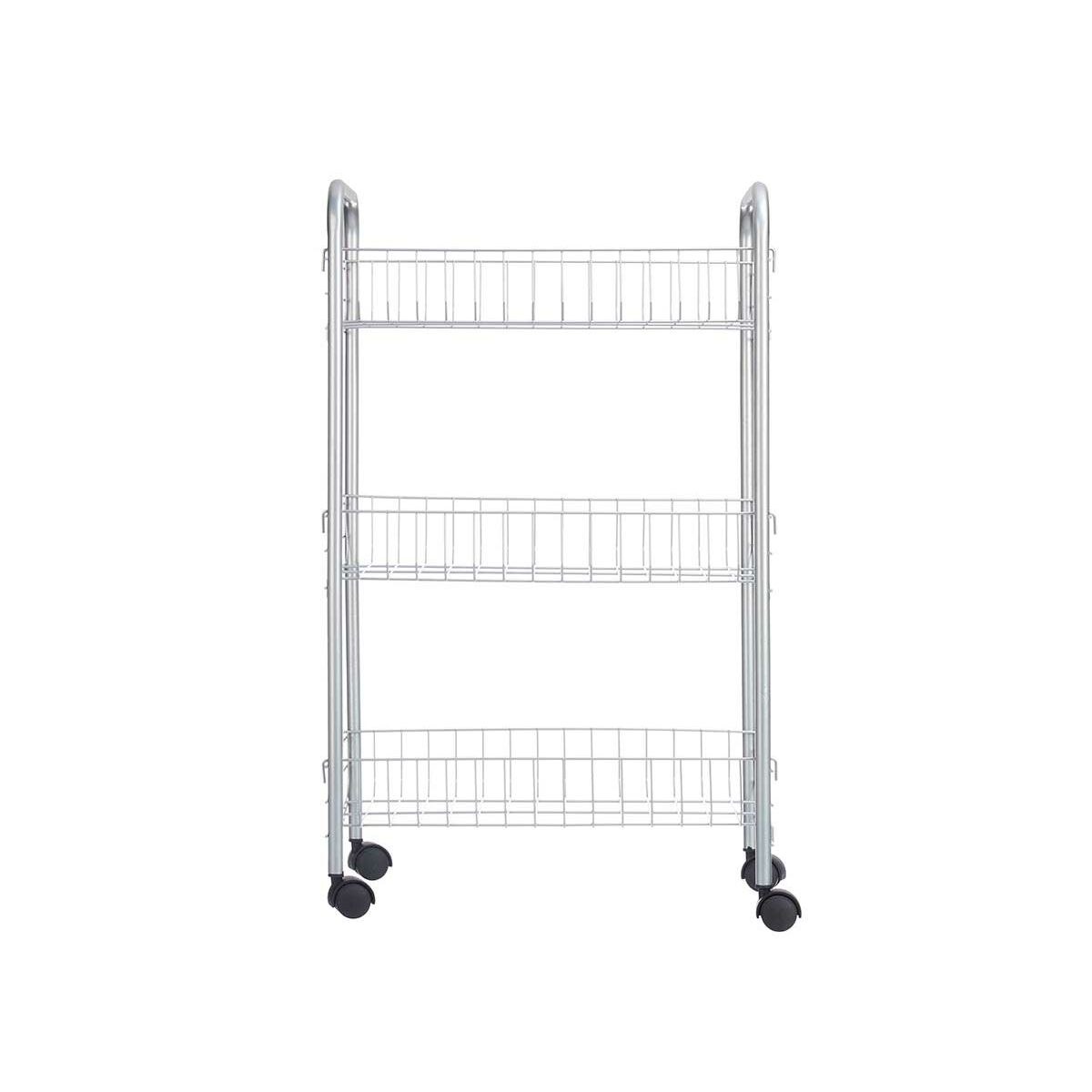 Vegetable trolley Silver Metal polypropylene Plastic 37 x 27 x 62,3 cm 26,5 x 56 x 8,5 cm (4 Units)