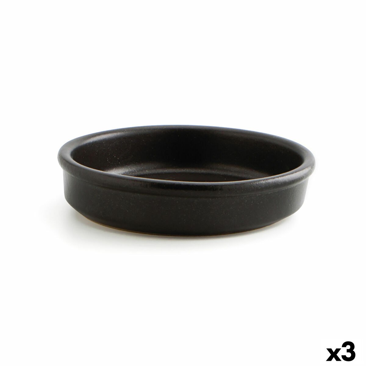 Saucepan Barro Black Ceramic Baked clay Ø 25 cm (3 Units)