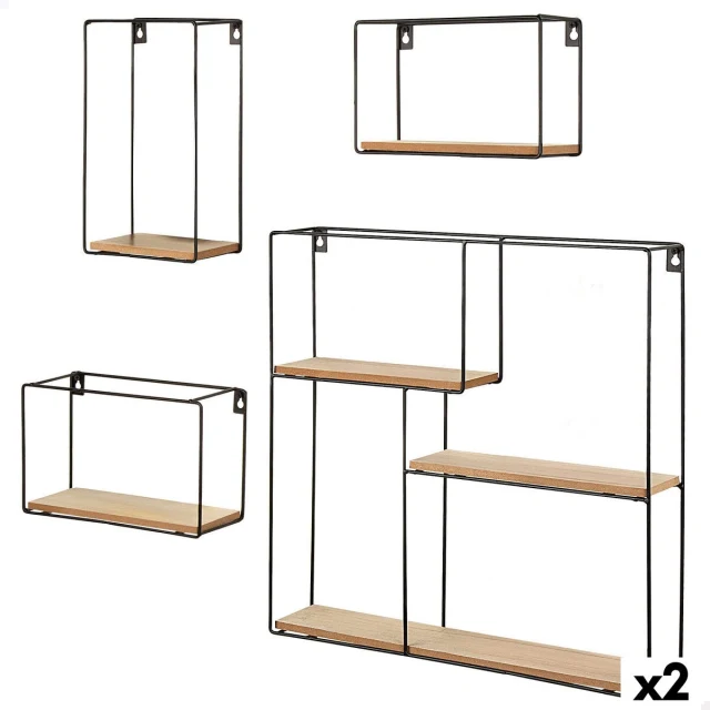 Shelves Iron MDF Wood (2 Units)
