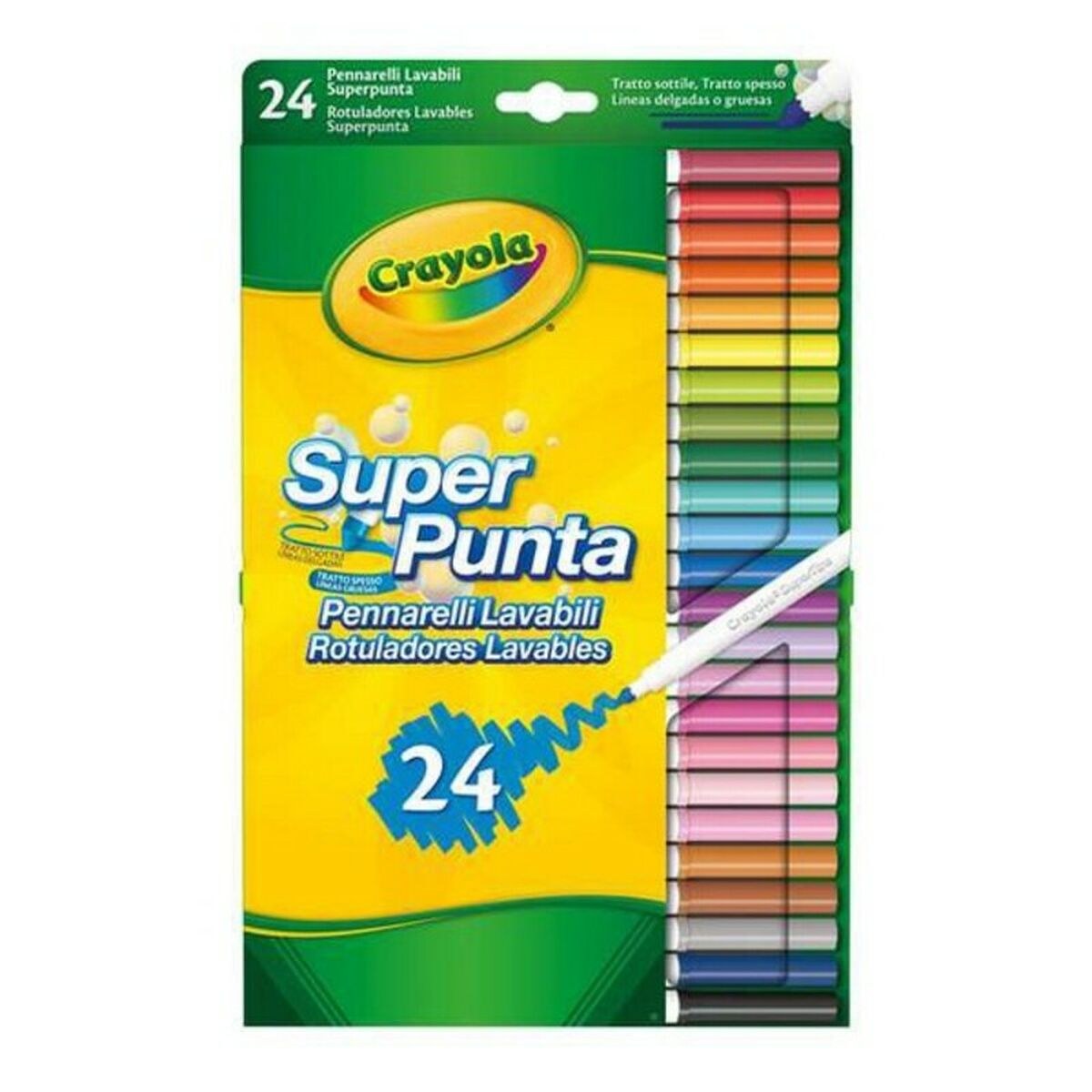 Felt-tip pens B01BF6F20K Multicolour Washable 24 Pieces