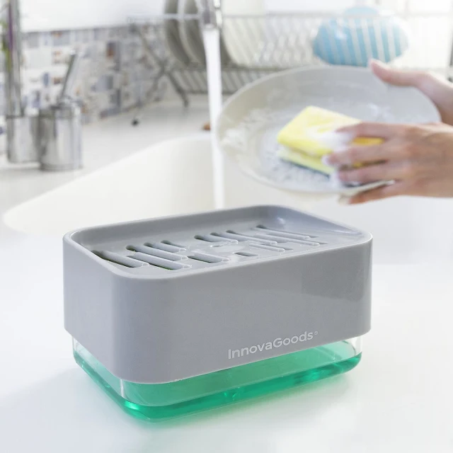 2-in-1 Soap Dispenser for the Kitchen Sink Pushoap