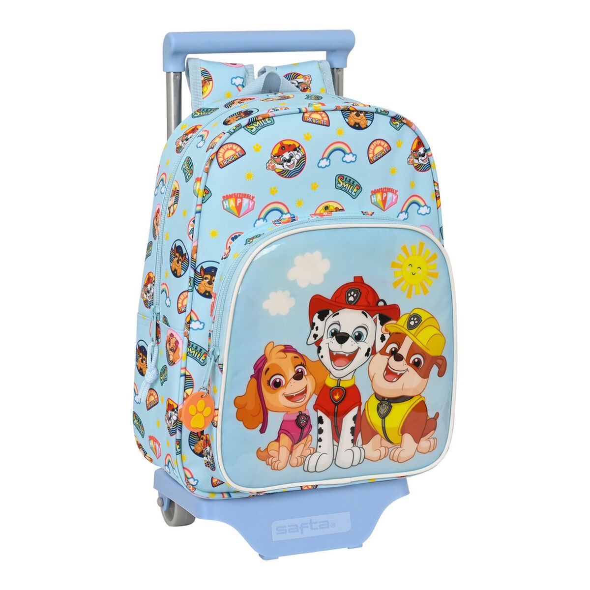 School Rucksack with Wheels Sunshine Blue 26 x 34 x 11 cm