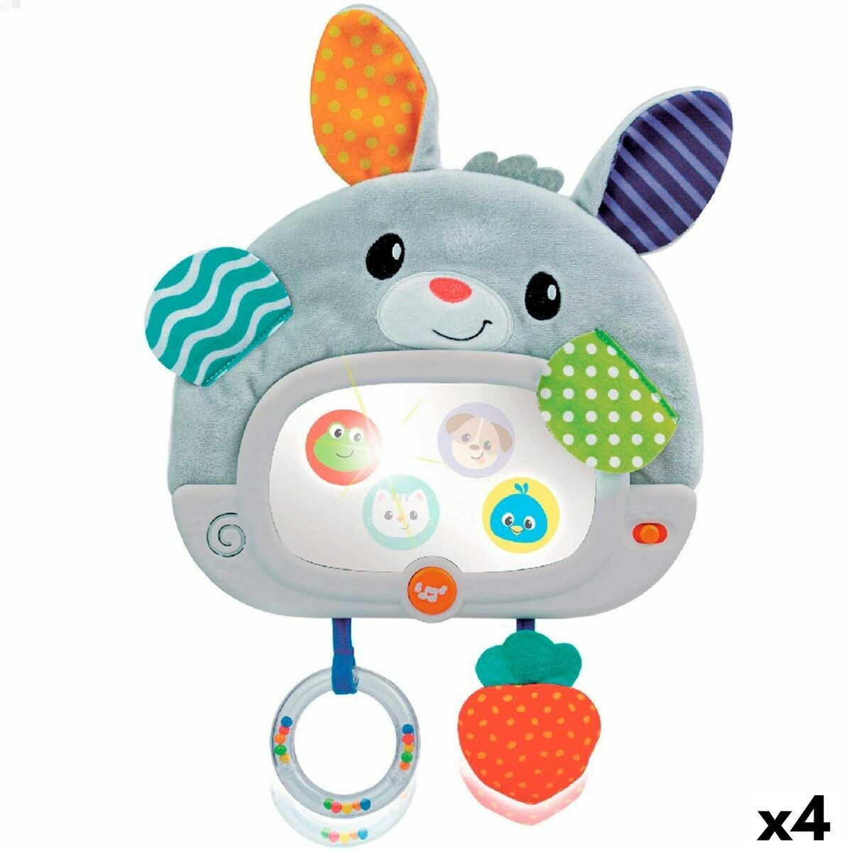 Baby toy Rabbit 25 x 35 x 2,5 cm (4 Units)