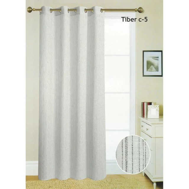 Curtain TIBER Grey 140 x 260 cm