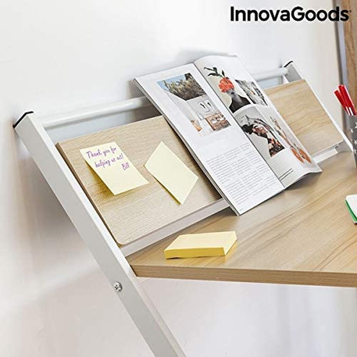 Folding Desk with Shelf V0103260 Wood (Refurbished C)