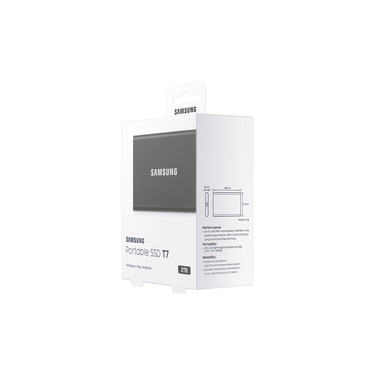 External Hard Drive Portable SSD T7 2 TB SSD