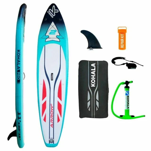 Inflatable Paddle Surf Board with Accessories Kohala Arrow 2 Blue ( 335 x 75 x 15 cm)