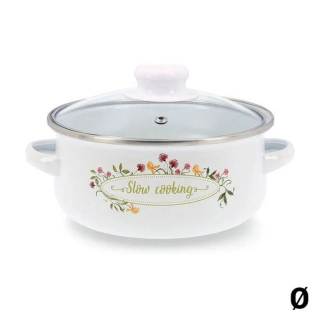 Casserole with glass lid Memory Enamelled Steel