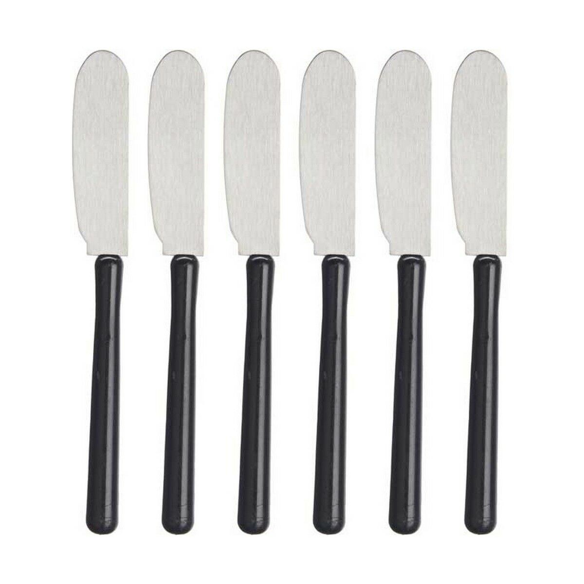 Butter Knife Black Silver Plastic 1 x 20 x 13 cm