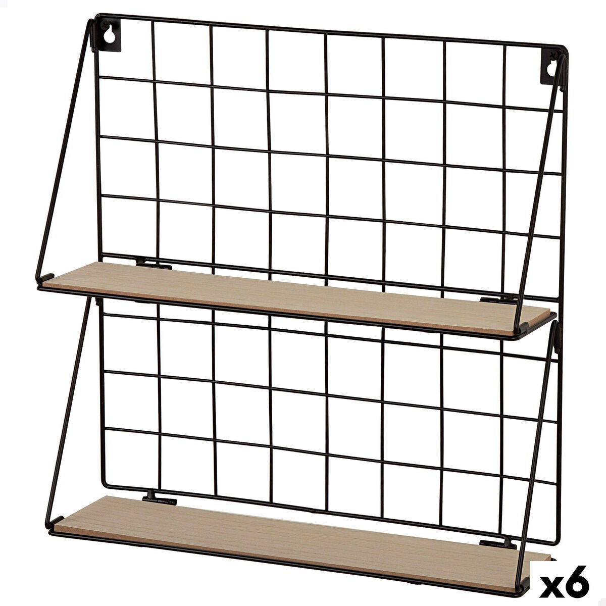 Shelves Iron MDF Wood 40 X 41 X 11 CM (6 Units)