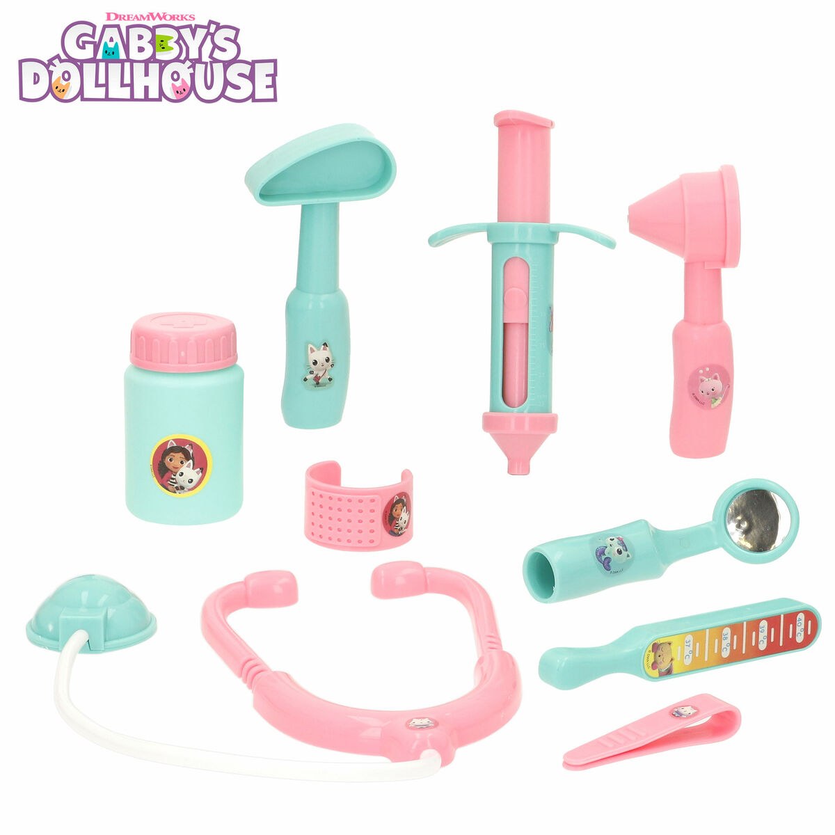 Игрушечный медицинский саквояж с аксессуарами (4 штук)