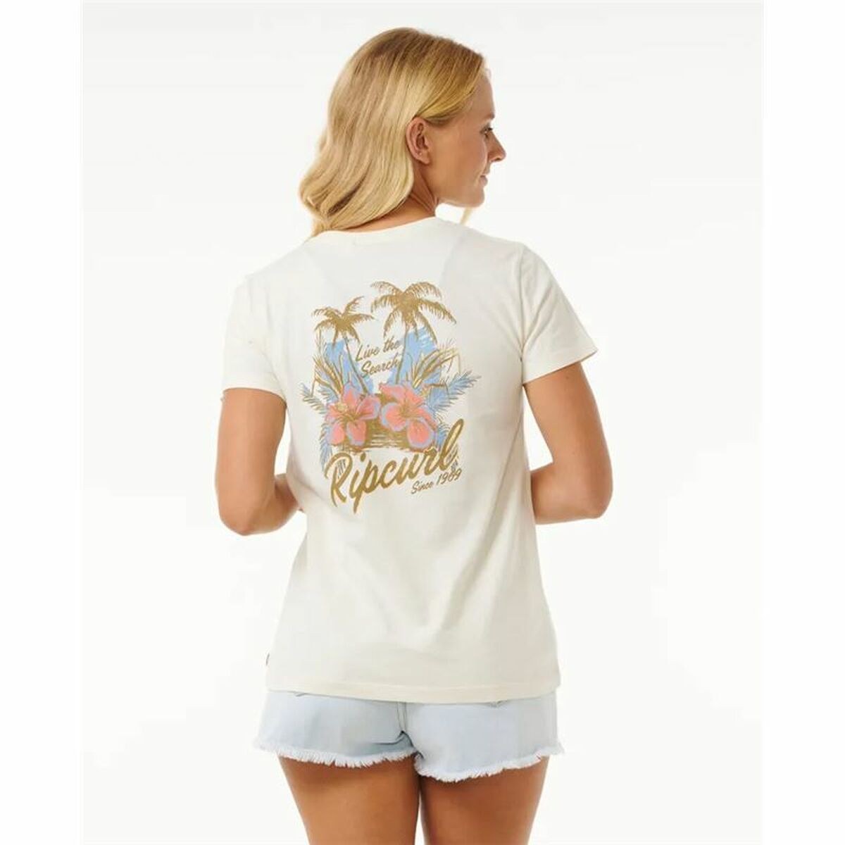 Women’s Short Sleeve T-Shirt Wild Bloom White