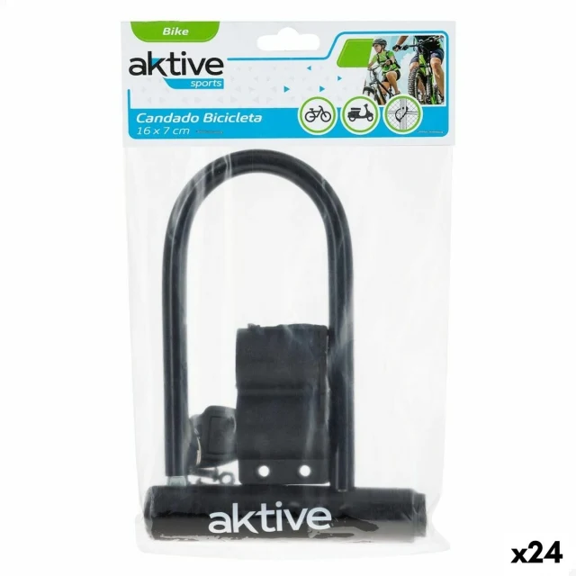Key padlock Black 19,5 x 12,5 x 2,8 cm 24 Units