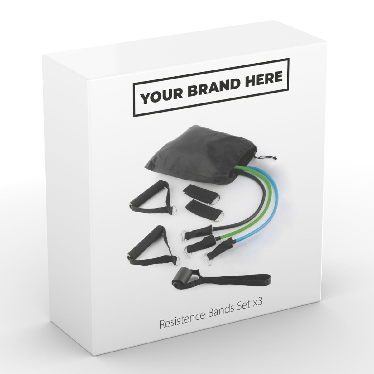 Set of Resistance Bands with Accessories and Exercise Guide 3 Units (Refurbished B)