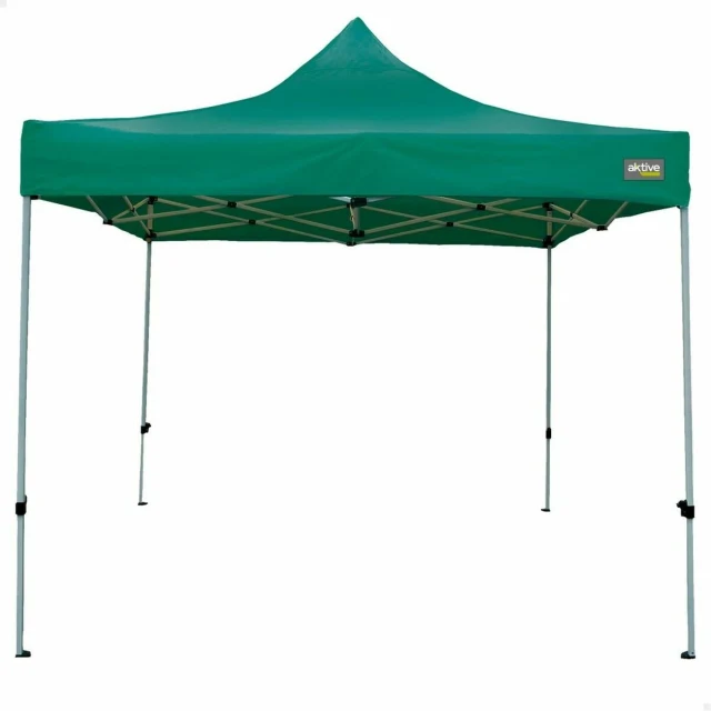 Gazebo 300 x 300 x 220 cm Green Foldable Adjustable height