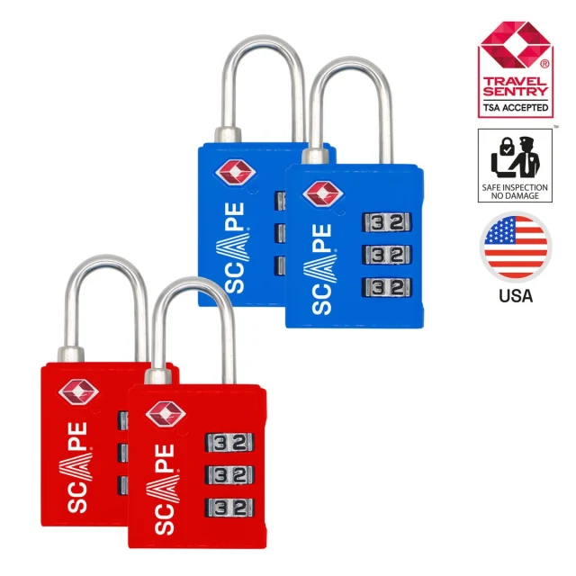 Combination padlock TSA-001 2 Pieces