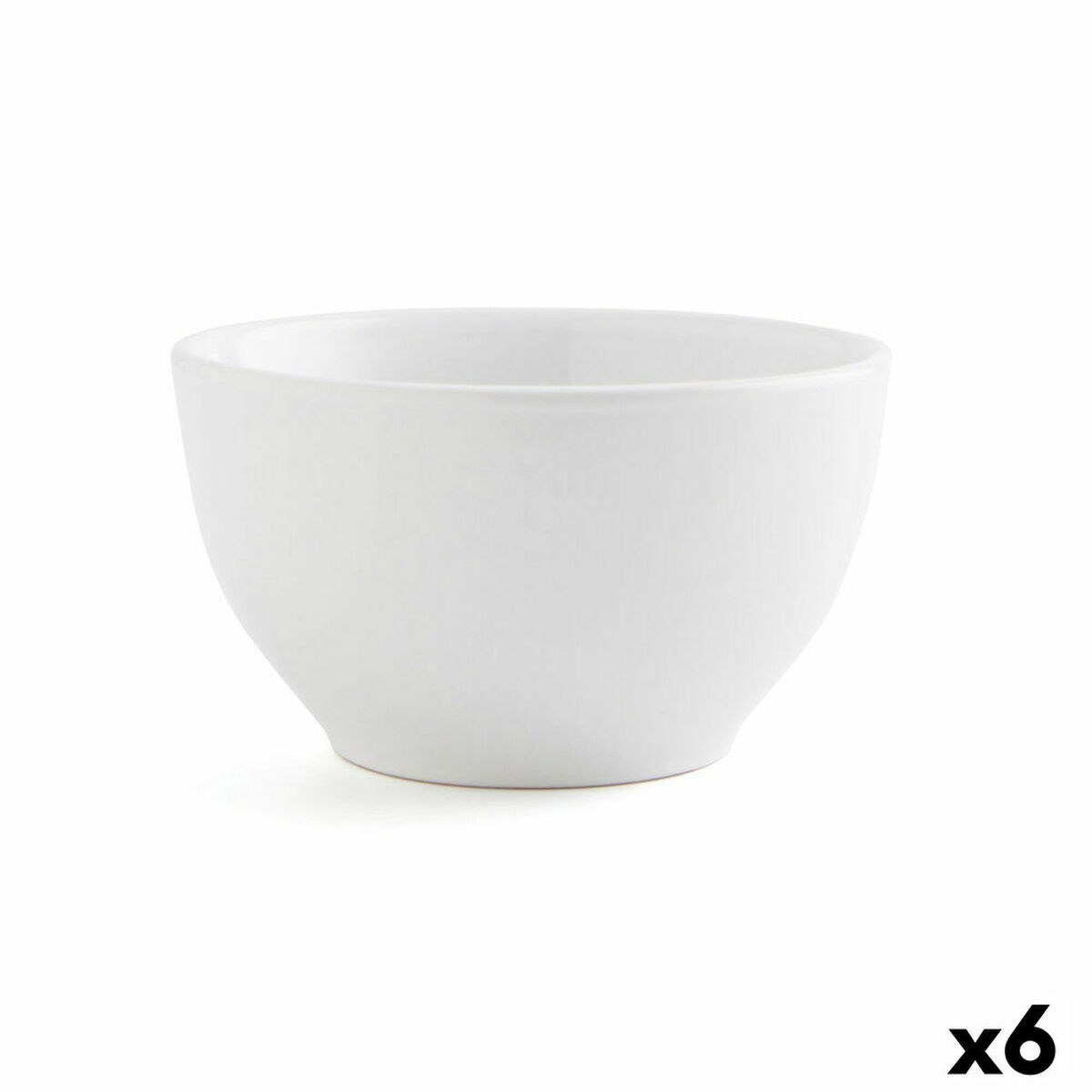 Bowl Snow White Ceramic 510 ml (6 Units)