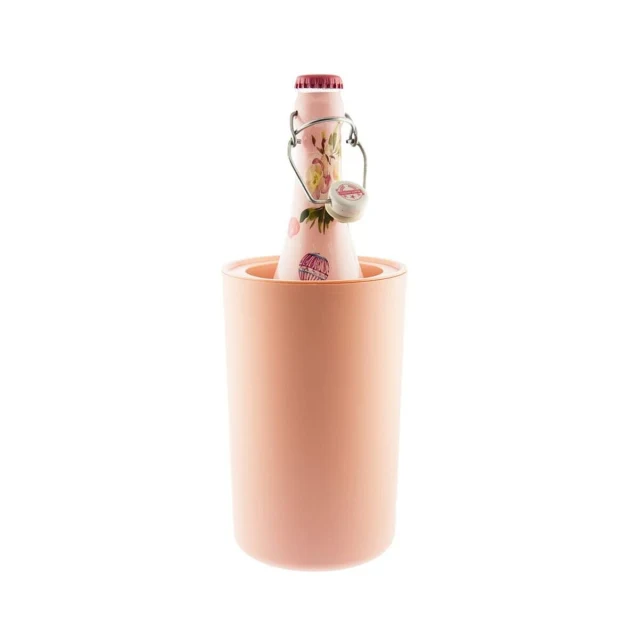 Bottle Cooler Light Pink Plastic 19 x 12 cm