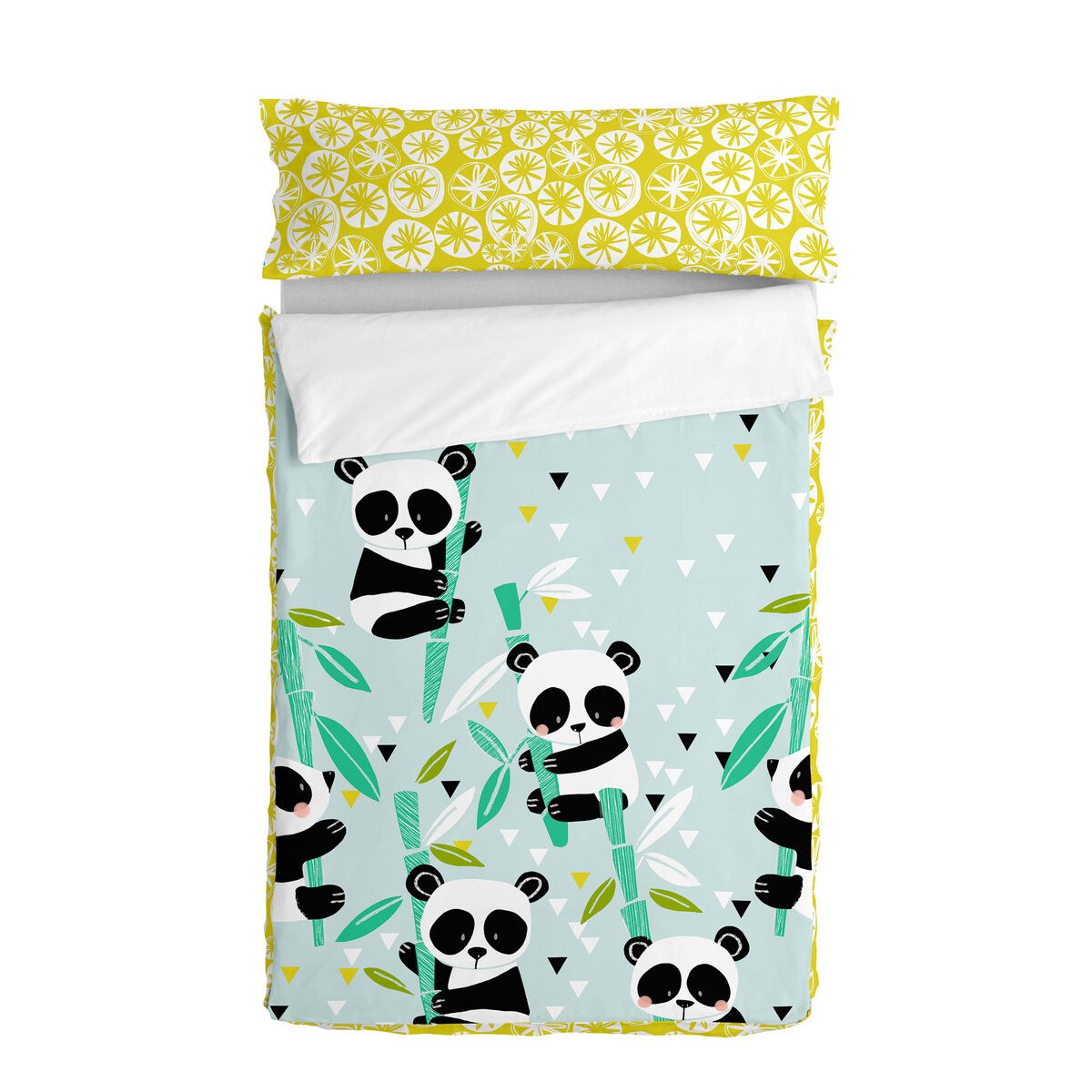 Quilted Zipper Bedding Moshi Moshi Panda Garden Blue Blue 42 x 20 x 50 cm