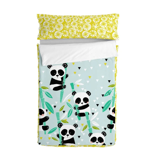 Quilted Zipper Bedding Moshi Moshi Panda Garden Blue Blue 42 x 20 x 50 cm