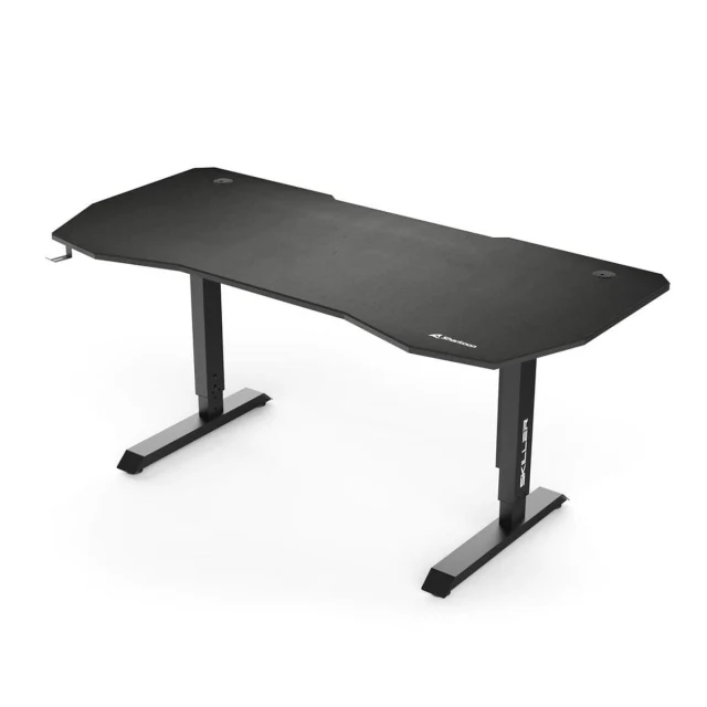 Desk Gaming SGD20 Black Steel MDF Wood