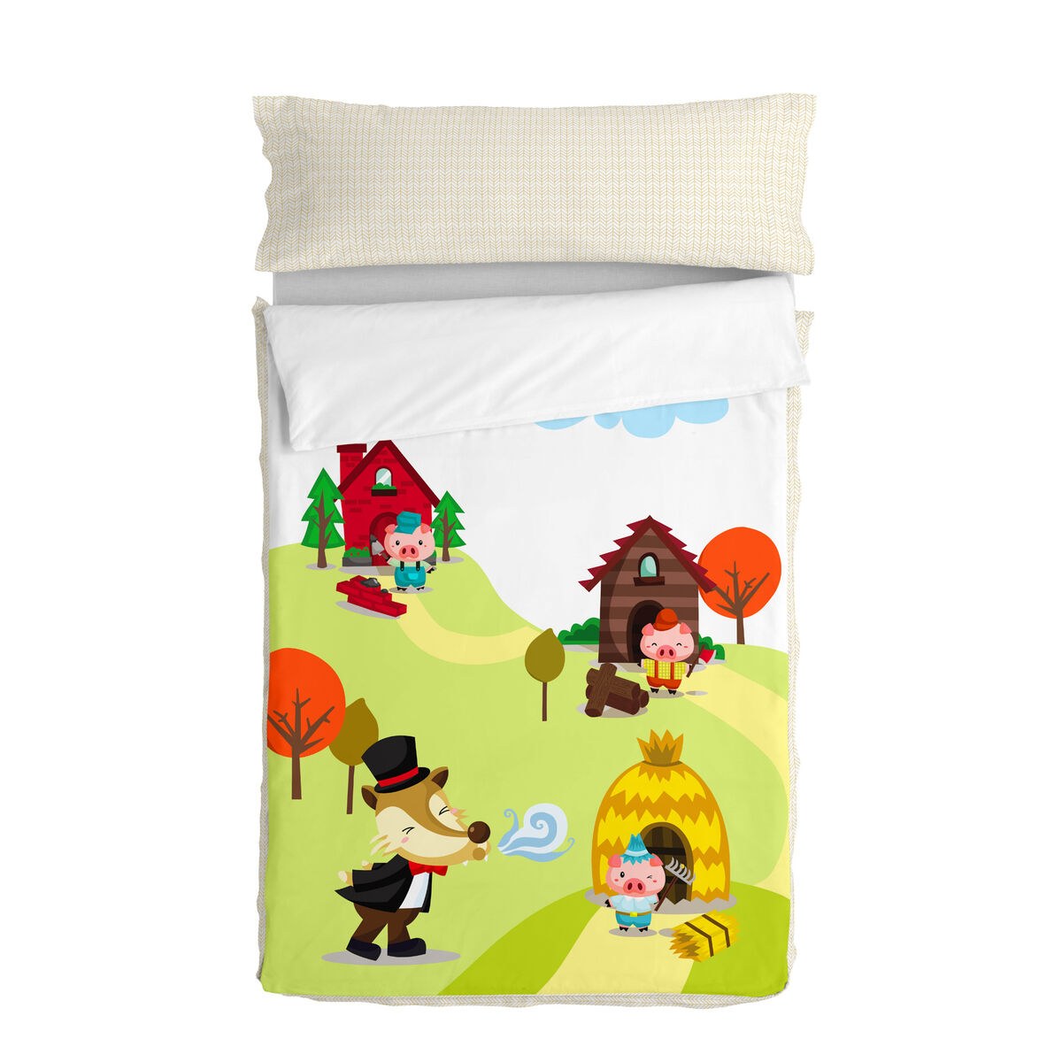 Quilted Zipper Bedding Mr Fox Piggys Multicolour 42 x 20 x 50 cm