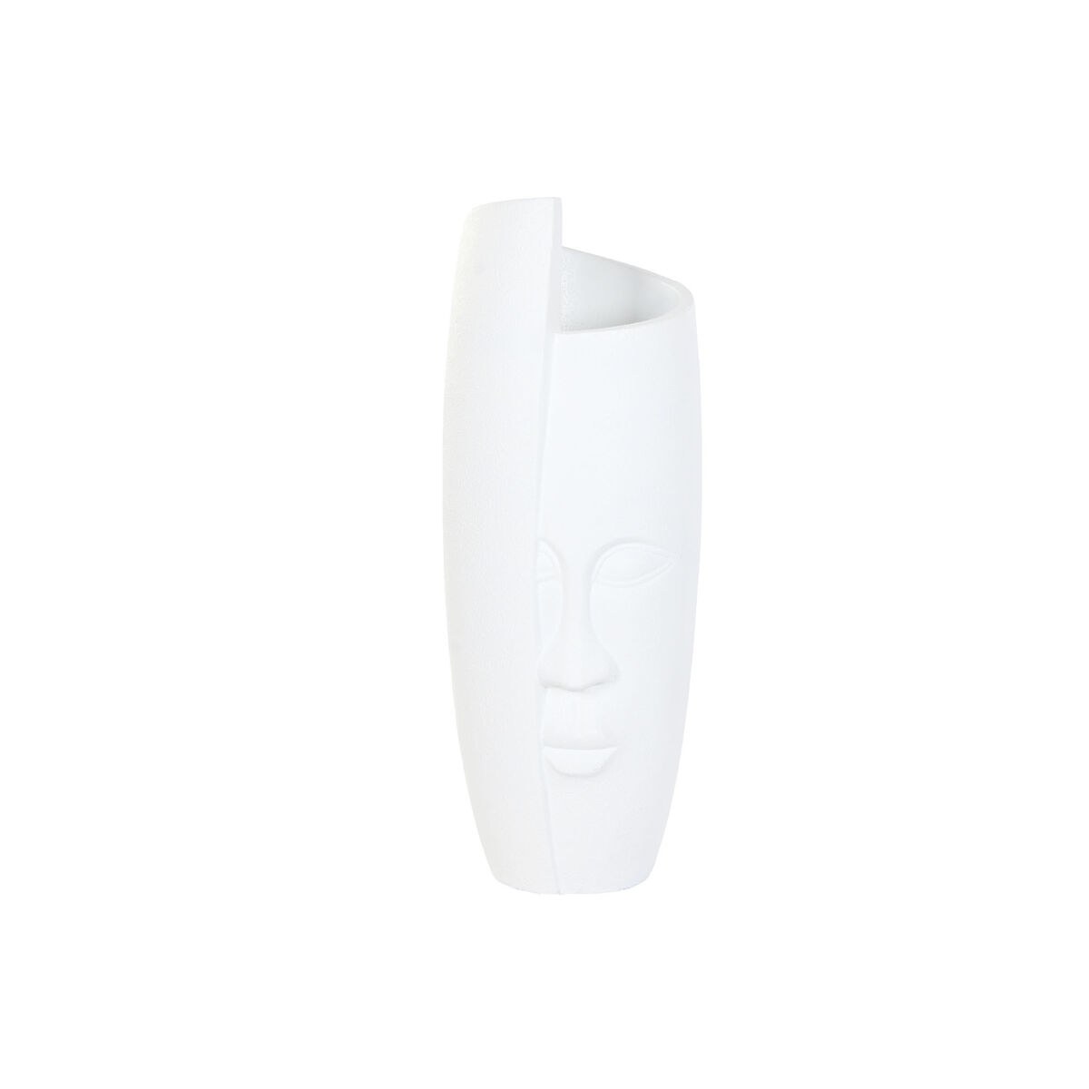 Planter White Magnesium Modern Face 33 x 33 x 72 cm