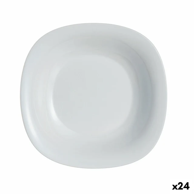 Deep Plate Carine Granit Grey Glass Ø 21 cm (24 Units)