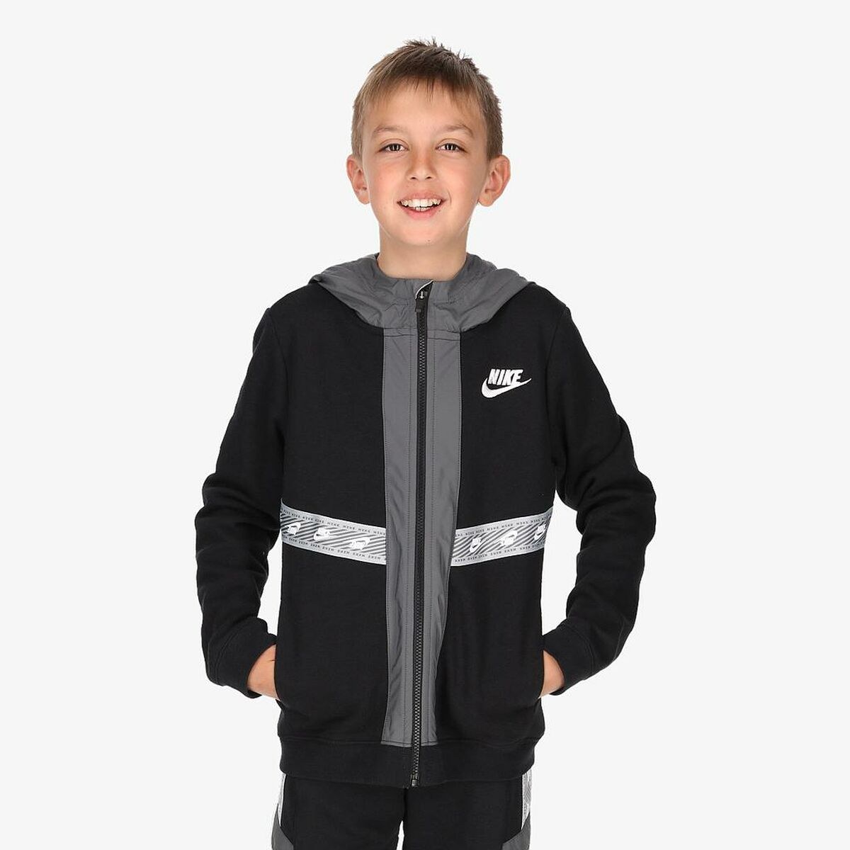 Children's Sports Jacket Black Cotton