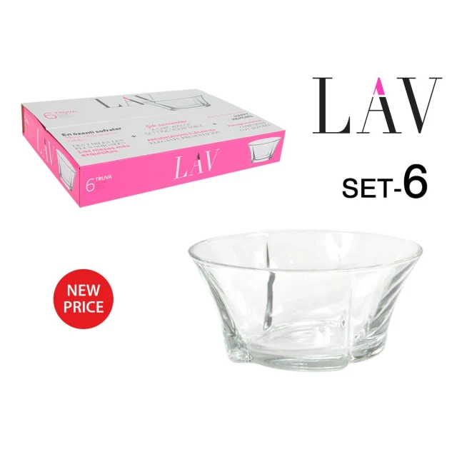 Set of bowls Truva Crystal (6 uds)