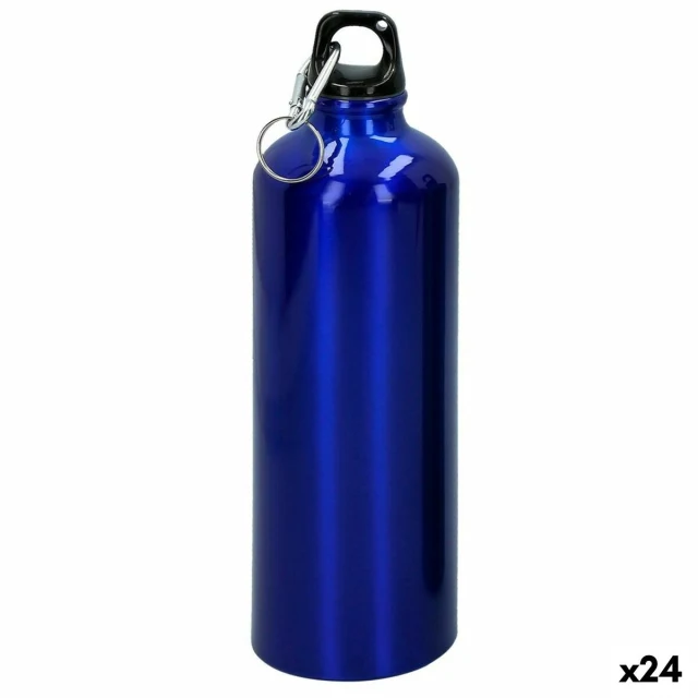 Water bottle 750 ml Snap hook Aluminium 7 x 25 x 7 cm (24 Units)