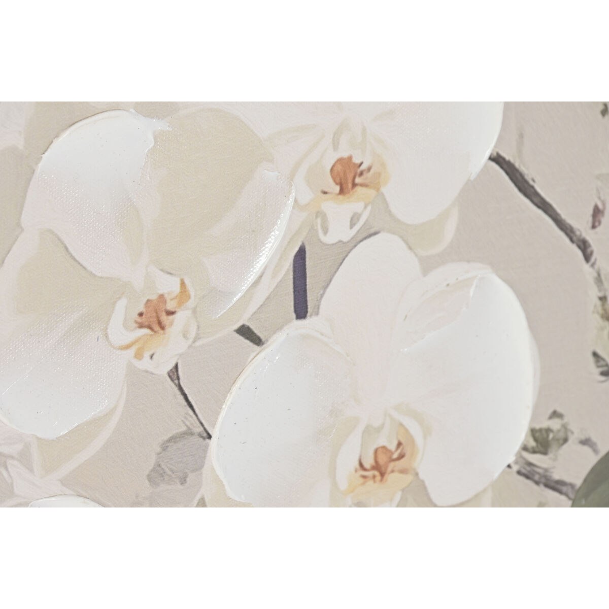 Canvas Blue White Oriental Vase 122,5 X 4,5 X 82,5 CM (2 Units)