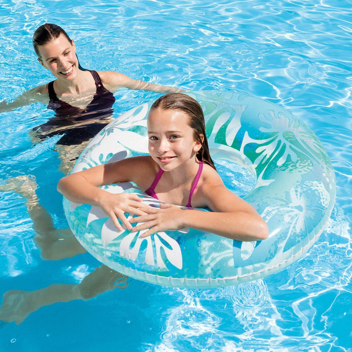 Inflatable Floating Doughnut 59251 Ø 91 cm Multicolour