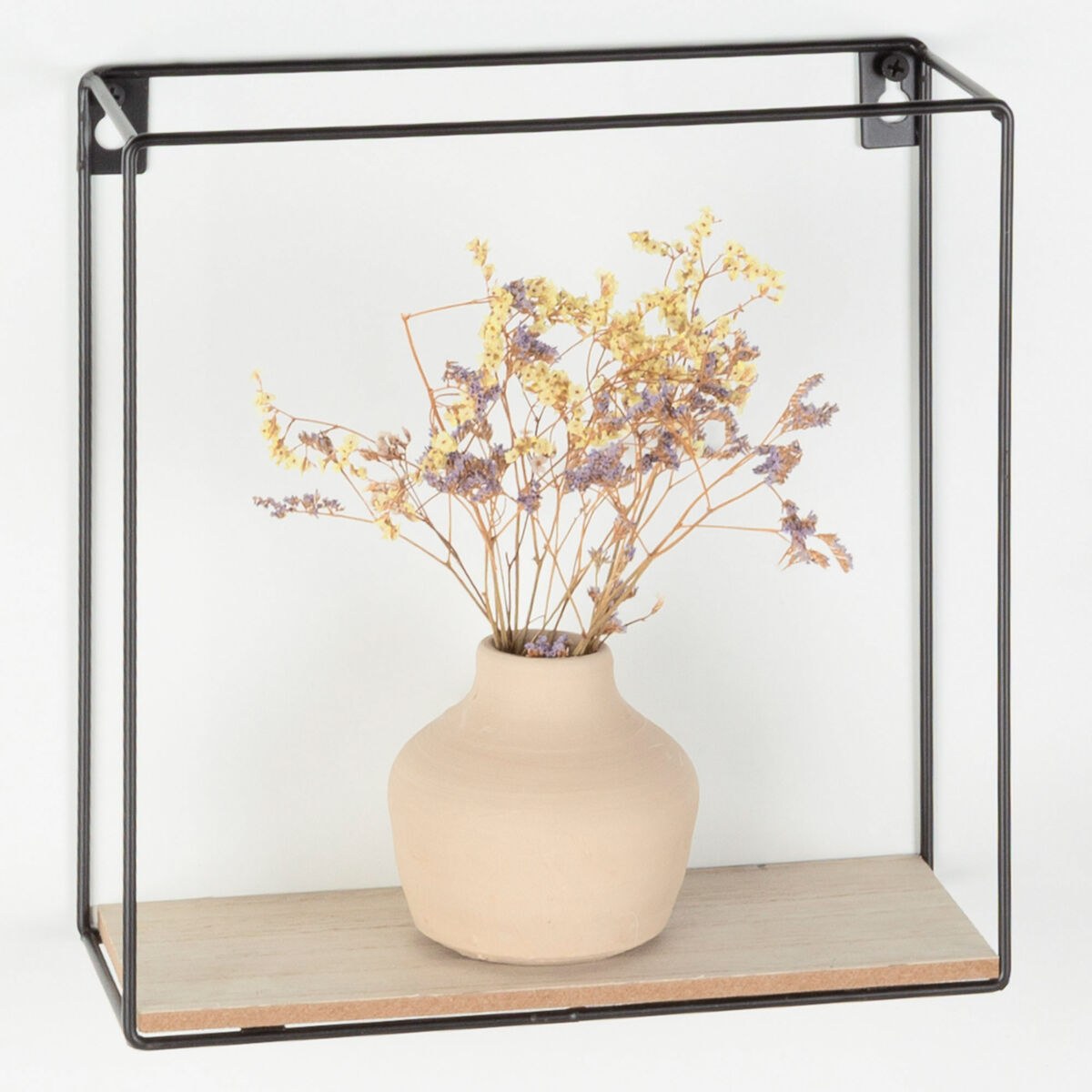 Shelves Iron MDF Wood 30 x 30 x 10 cm (4 Units)