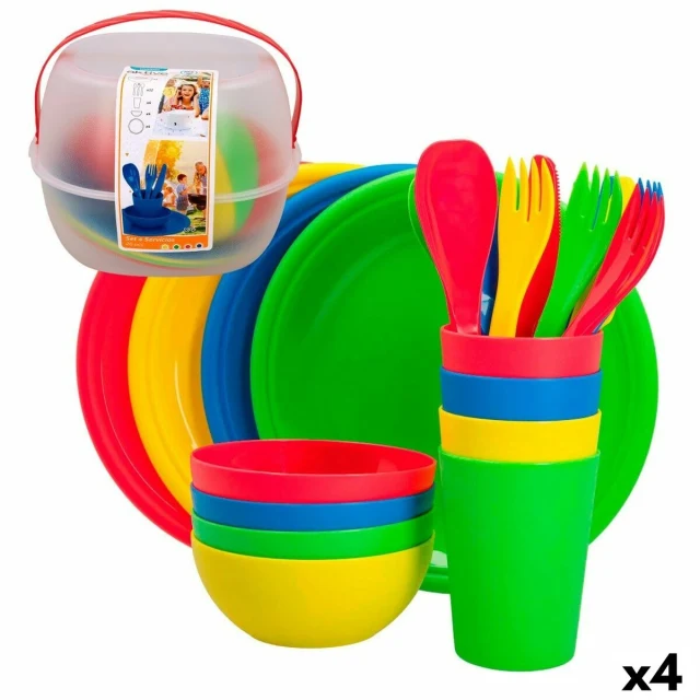 Picnic set 22,5 x 1,5 x 22,5 cm polypropylene (4 Units)