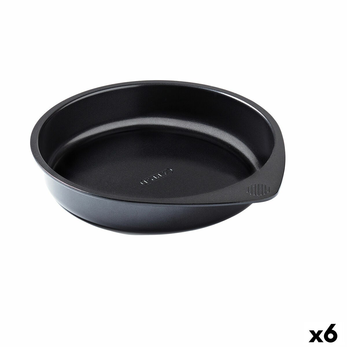 Cake Mould Magic Black Metal Circular Ø 26 cm 6 Units