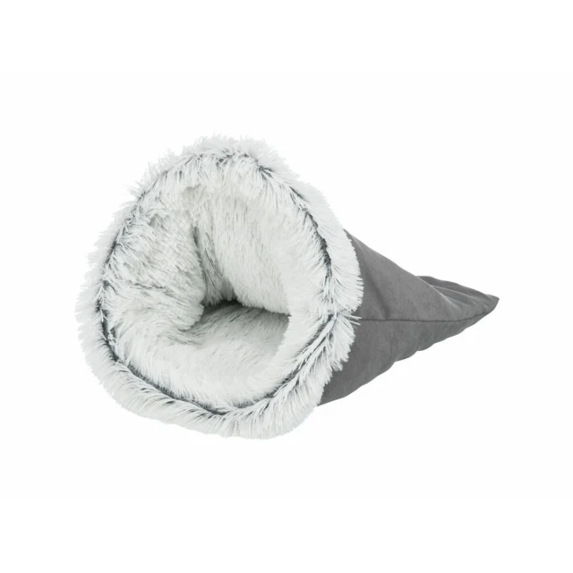 Pet bed Harvey White Black Grey Polyester Plush Ø 30 × 50 CM