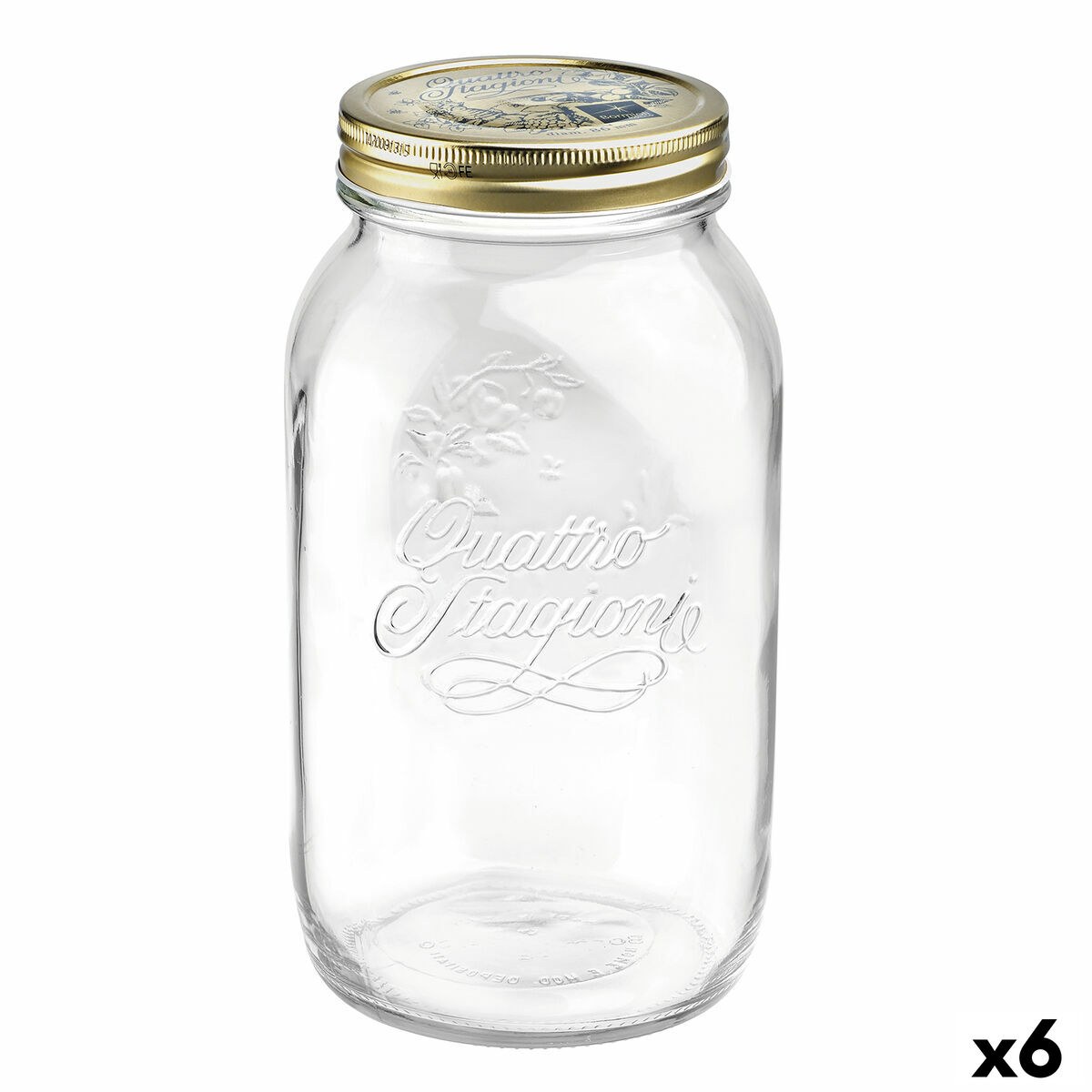 Glass Jar Quattro Stagioni Transparent (6 Units)
