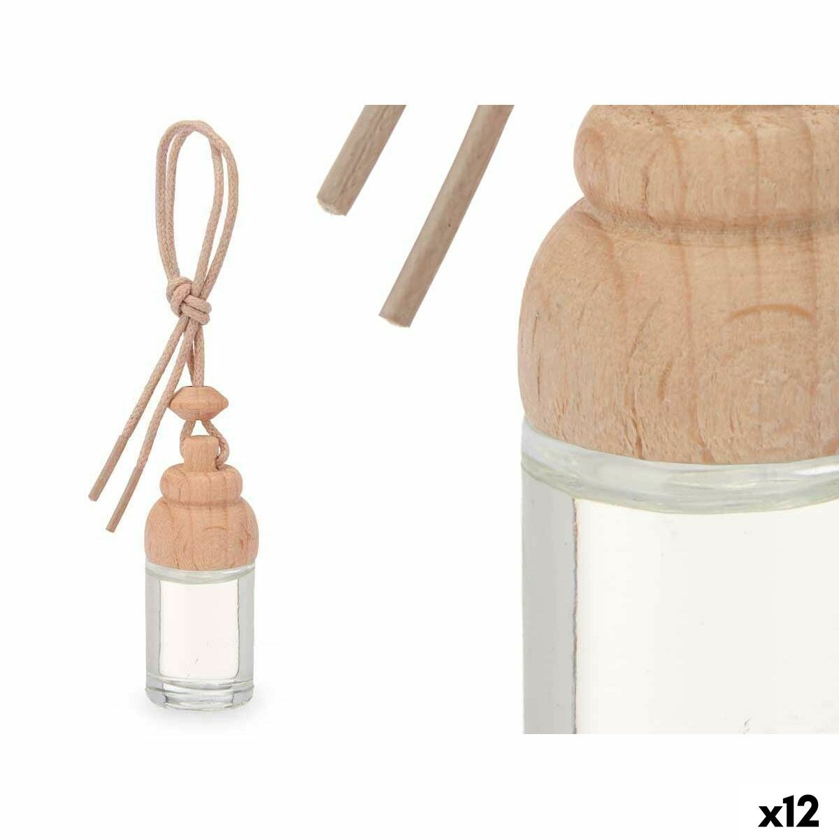 Bamboo toothpicks Glass Fragrance Cotton 8 ml (12 Units)