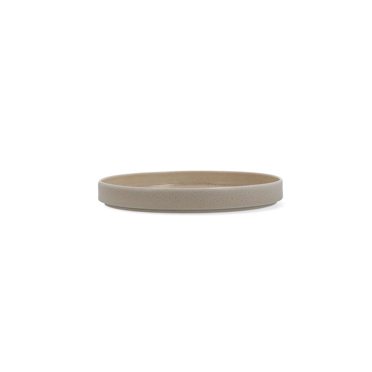 Flat plate Porous Ceramic Beige Ø 21 cm (4 Units)