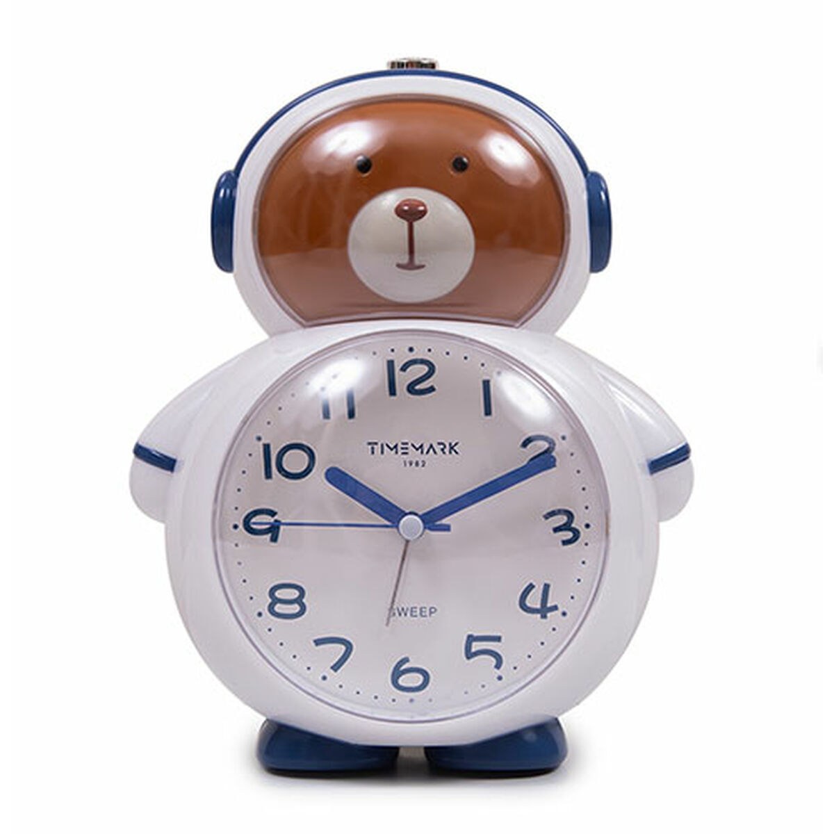 Analogue Alarm Clock Bear Astronaut Multicolour Plastic